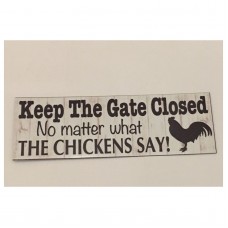Chicken Rooster Coop Chicks Gate Eggs Tin Wall Plaque Vintage Chic Hen House   292045961565